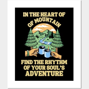 Mountain Camping Adventure Inspiration Quote Posters and Art